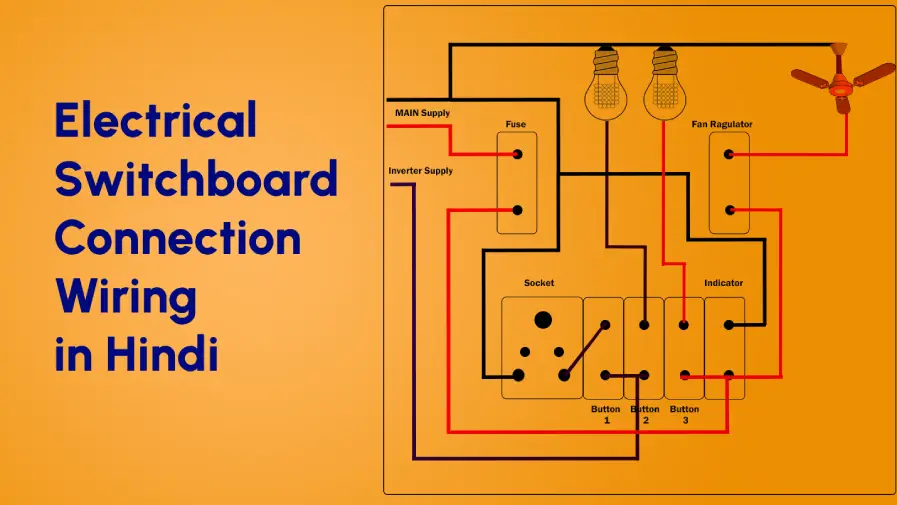 Electrical Switchboard Connection Wiring in Hindi